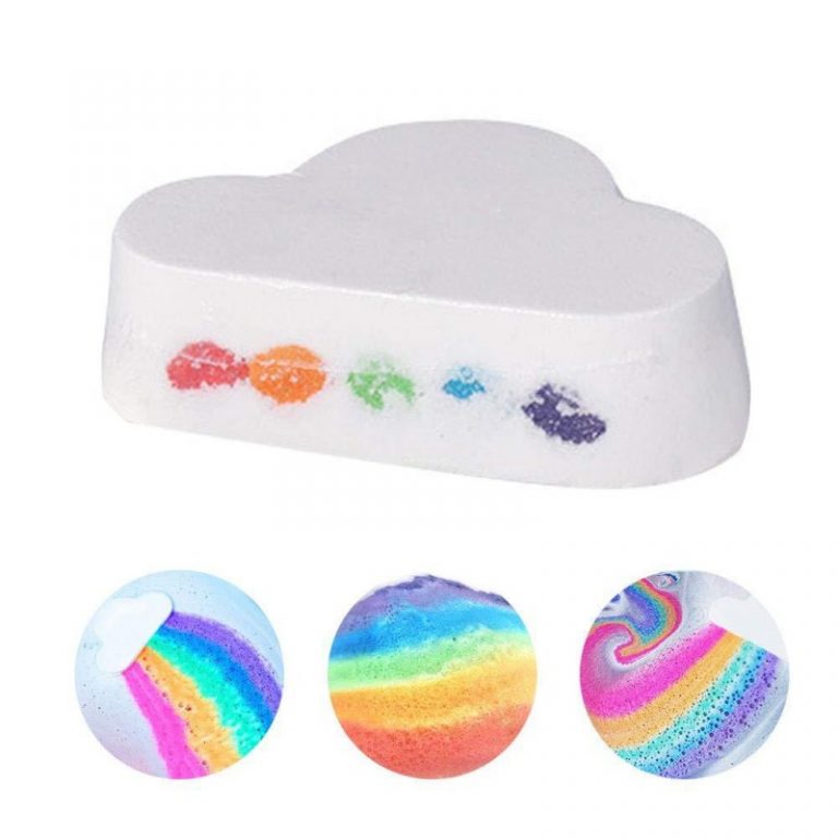 bomba de baño de arco iris asequible, bomba de baño de nube de arco iris, bomba de baño de flores secas, fábrica de sal de baño